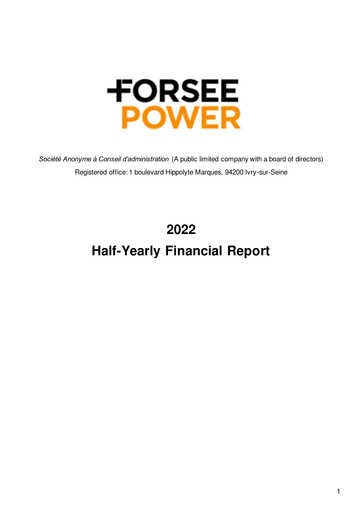 Thumbnail Forsee Power Half-year Report 2022-h1