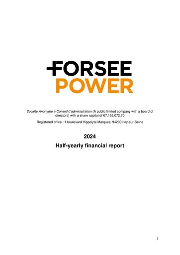 Thumbnail Forsee Power Half-year Report 2024-h1