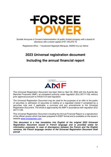Miniature Forsee Power Document d'enregistrement universel 2023