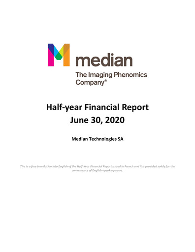 Thumbnail Median Technologies SA Half-year Report 2020-h1