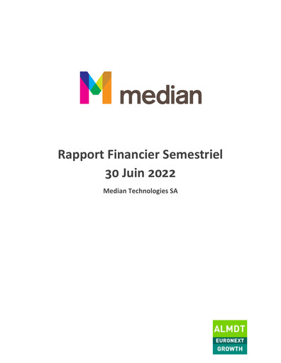 Thumbnail Median Technologies SA Half-year Report 2022-h1