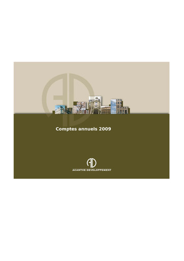 Vorschaubild Acanthe Développement Finanzmitteilung 2009