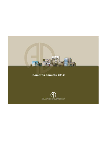 Vorschaubild Acanthe Développement Finanzmitteilung 2012