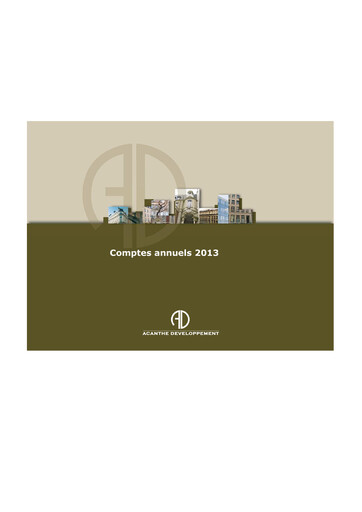 Vorschaubild Acanthe Développement Finanzmitteilung 2013