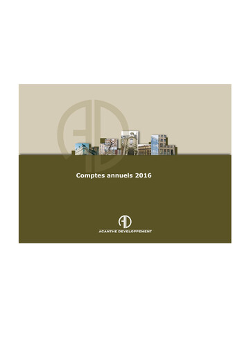 Vorschaubild Acanthe Développement Finanzmitteilung 2016