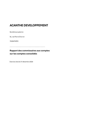Thumbnail Acanthe Développement Financial Statement 2024