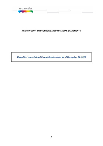 Thumbnail Vantiva Financial Statement 2018