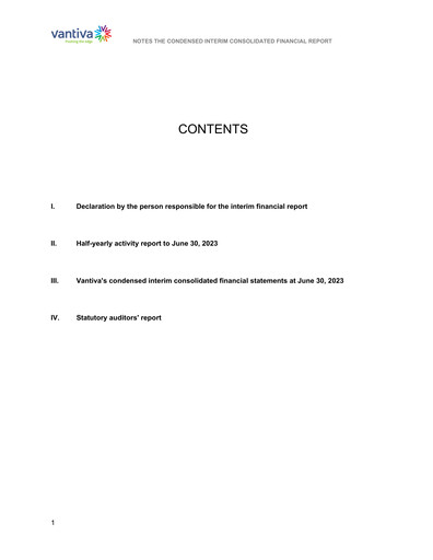 Thumbnail Vantiva Half-year Report 2023-h1
