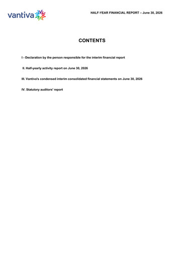 Thumbnail Vantiva Half-year Report 2026-h1