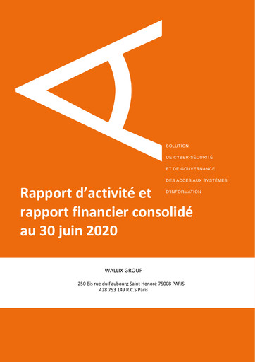 Thumbnail WALLIX Group Half-year Report 2020-h1