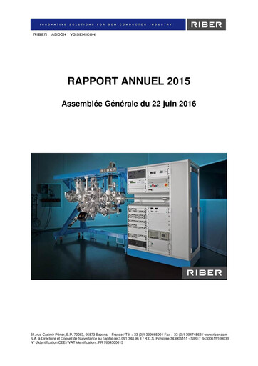 Thumbnail Riber S.A. Annual Report 2015
