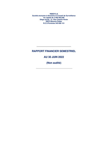 Thumbnail Riber S.A. Half-year Report 2022-h1
