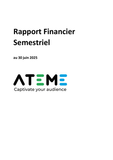 Thumbnail Ateme SA Half-year Report 2025-h1