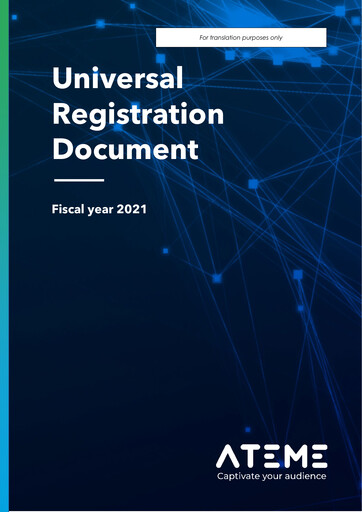 Thumbnail Ateme SA Universal Registration Document 2021