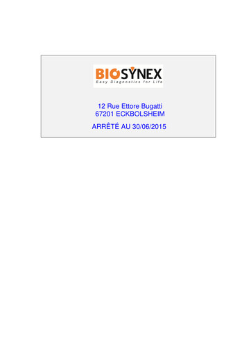 Miniature Biosynex Rapport financier 2015-h1