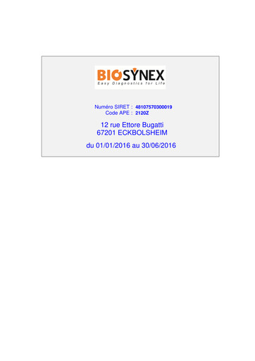 Miniature Biosynex Rapport financier 2016-h1