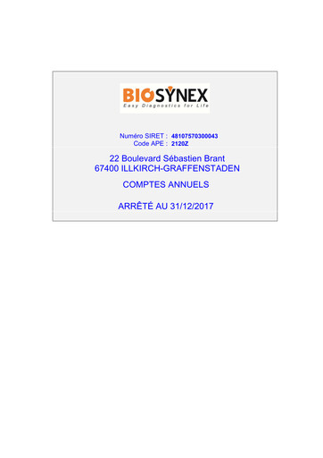 Miniature Biosynex Rapport financier 2017