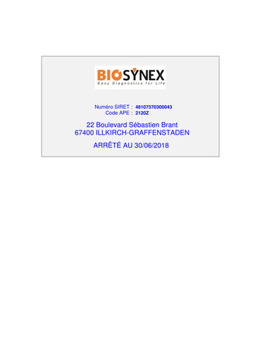 Miniature Biosynex Rapport financier 2018-h1