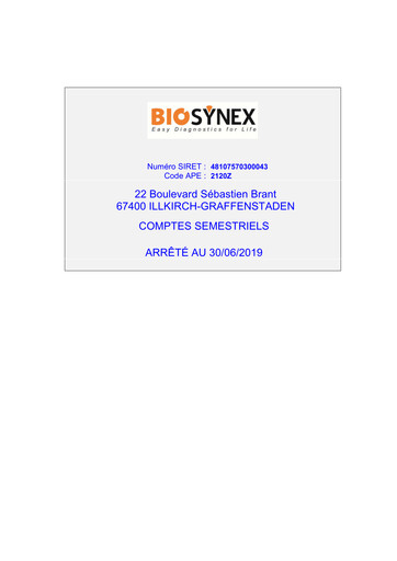Miniature Biosynex Rapport financier 2019-h1