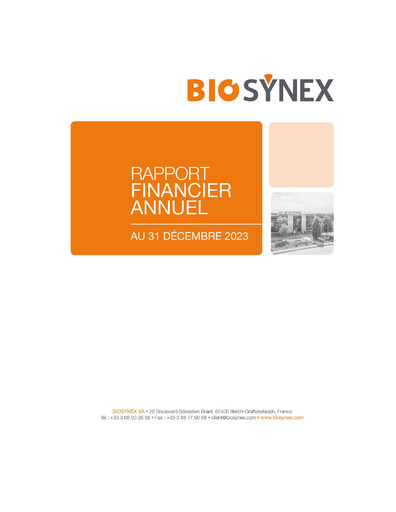 Miniature Biosynex Rapport financier 2023