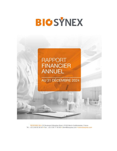 Miniature Biosynex Rapport financier 2024