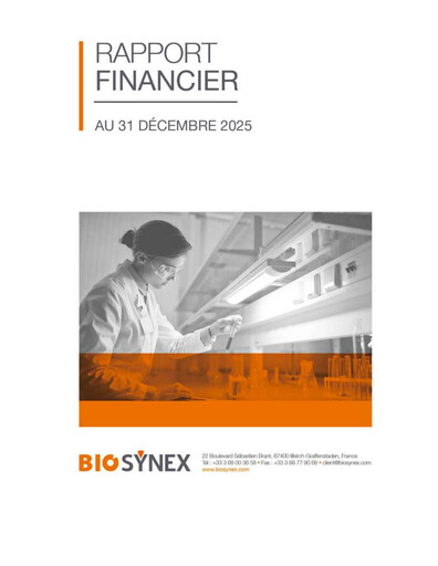 Miniature Biosynex Rapport financier 2025