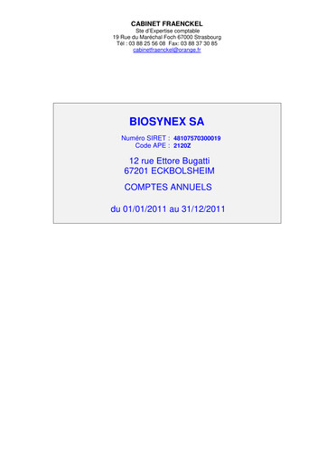 Thumbnail Biosynex Financial Statement 2011