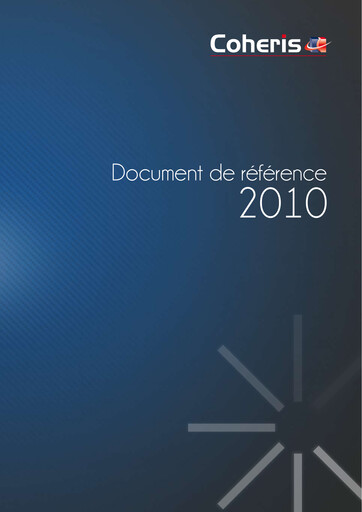 Vorschaubild Coheris SA Universelles Registrierungsdokument 2010
