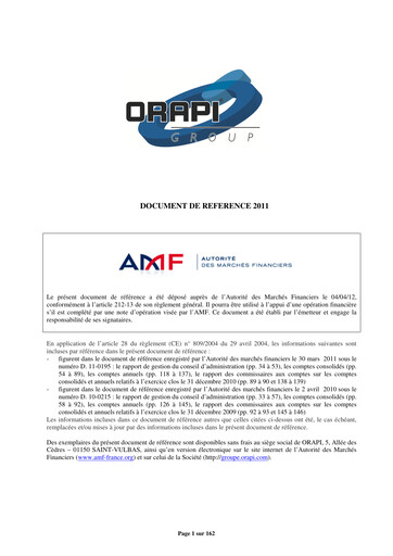 Thumbnail Orapi SA Universal Registration Document 2011