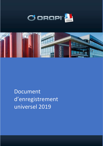 Vorschaubild Orapi SA Universelles Registrierungsdokument 2019