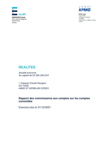 Miniature Réalités Bilan financier 2021