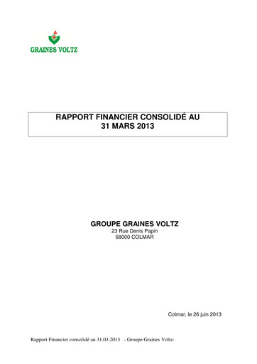 Miniature Graines Voltz Rapport financier 2013-h1