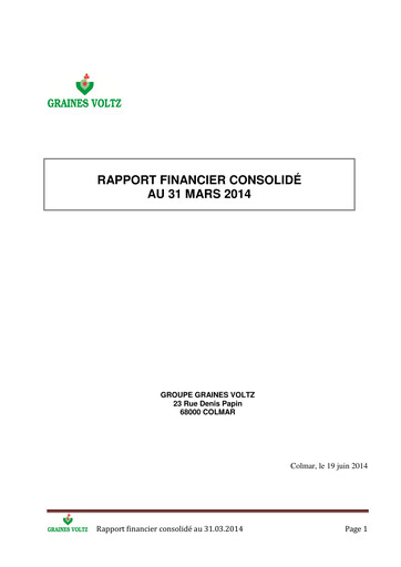 Miniature Graines Voltz Rapport financier 2014-h1