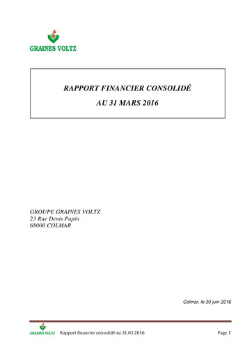 Miniature Graines Voltz Rapport financier 2016-h1