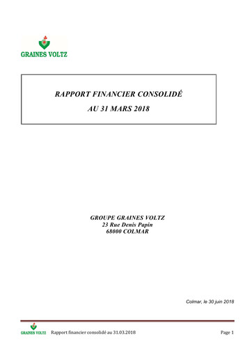 Miniature Graines Voltz Rapport financier 2018-h1