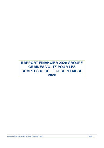 Thumbnail Graines Voltz Financial Report 2020