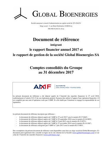 Thumbnail Global Bioenergies Universal Registration Document 2017