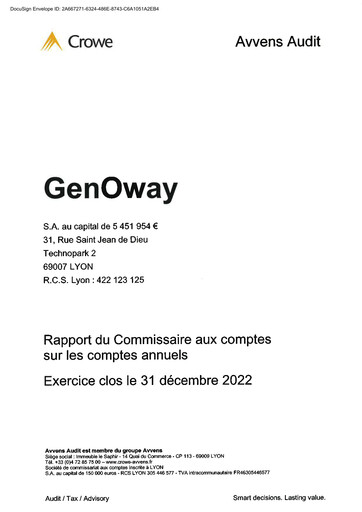 Thumbnail genOway Financial Report 2022