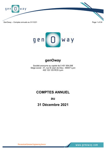Thumbnail genOway Financial Statement 2021