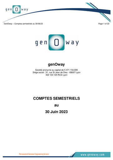 Thumbnail genOway Half-year Report 2023-h1