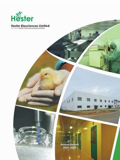 Miniature Hester Biosciences
 Rapport annuel 2007-2008
