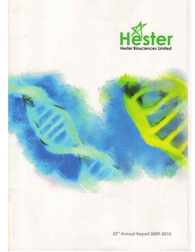 Miniature Hester Biosciences
 Rapport annuel 2009-2010