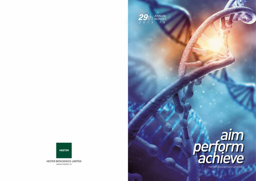Miniature Hester Biosciences
 Rapport annuel 2015-2016