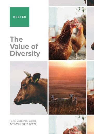 Miniature Hester Biosciences
 Rapport annuel 2018-2019