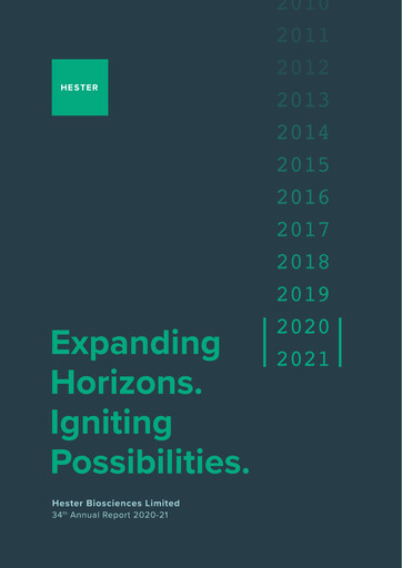 Miniature Hester Biosciences
 Rapport annuel 2020-2021