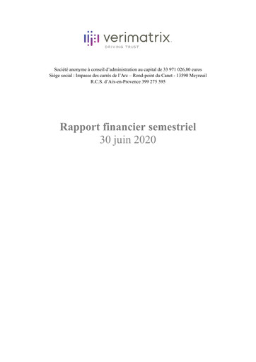 Thumbnail Verimatrix Financial Report 2020-h1