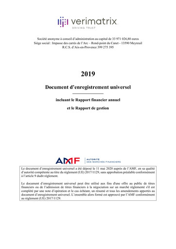 Thumbnail Verimatrix Universal Registration Document 2019