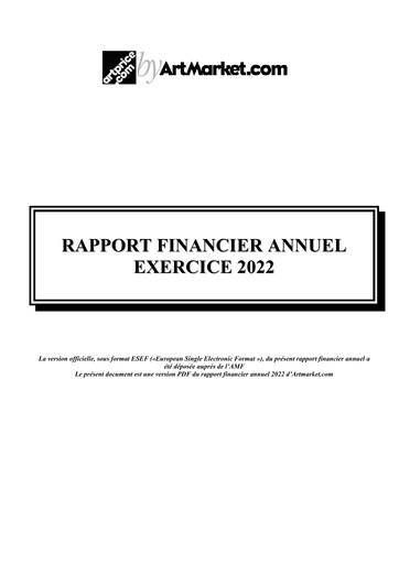 Thumbnail Artmarket.com Financial Report 2022
