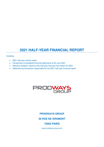 Thumbnail Prodways Group Half-year Report 2021-h1
