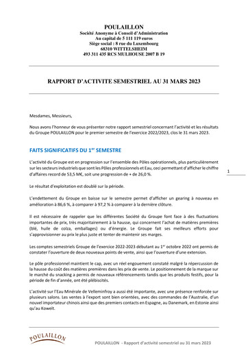 Thumbnail Poulaillon Half-year Report fy2023-h1